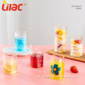 Lila 240ml/280ml/360ml/430ml Becher aus Borosilikatglas